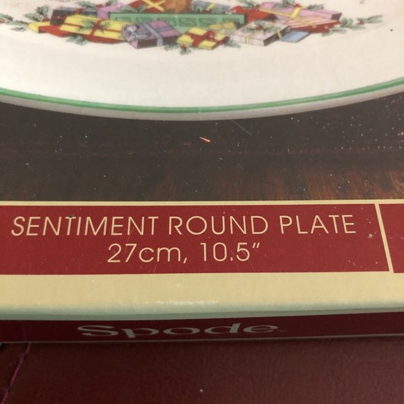 Spode Christmas Tree Sentiment 10.5" Round Plate - Picture 4 of 5